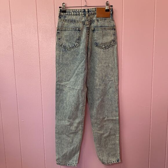 Princess Polly ZAIDEN STRAIGHT LEG JEANS LIGHT WASH DENIM US 0 - Picture 8 of 9